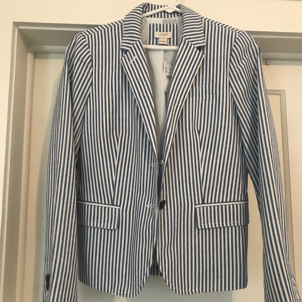 J. Crew Striped Blazer -Size 8